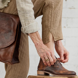 Italian Leather Vagabondo Lace Up Boots - Cacao