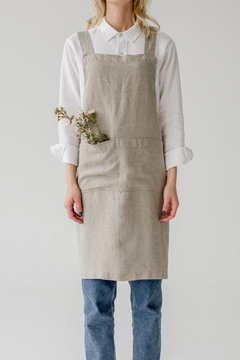 Linen Crossback Apron