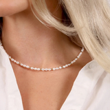 Indigo & Wolfe LACEY freshwater pearl necklace available at Tomolly Carcoar.