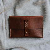 Saddle Stitched Leather Clutch