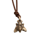 Italian Bronze Bee Pendant Necklace
