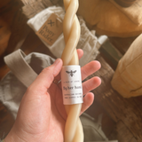 By Her Hand ‘Lovers’ Beeswax Candle – Twisted Pair