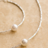 Indigo & Wolfe Silver Freshwater Pearl Necklace
