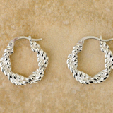 Indigo & Wolfe Stevie Silver Hoop Earrings