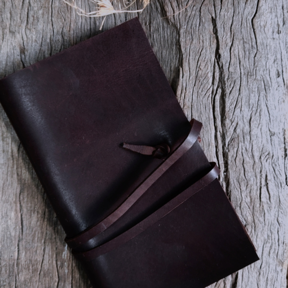 Handmade Leather Journal with Tie