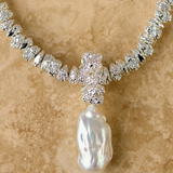 Indigo & Wolfe Silver Jewel Necklace