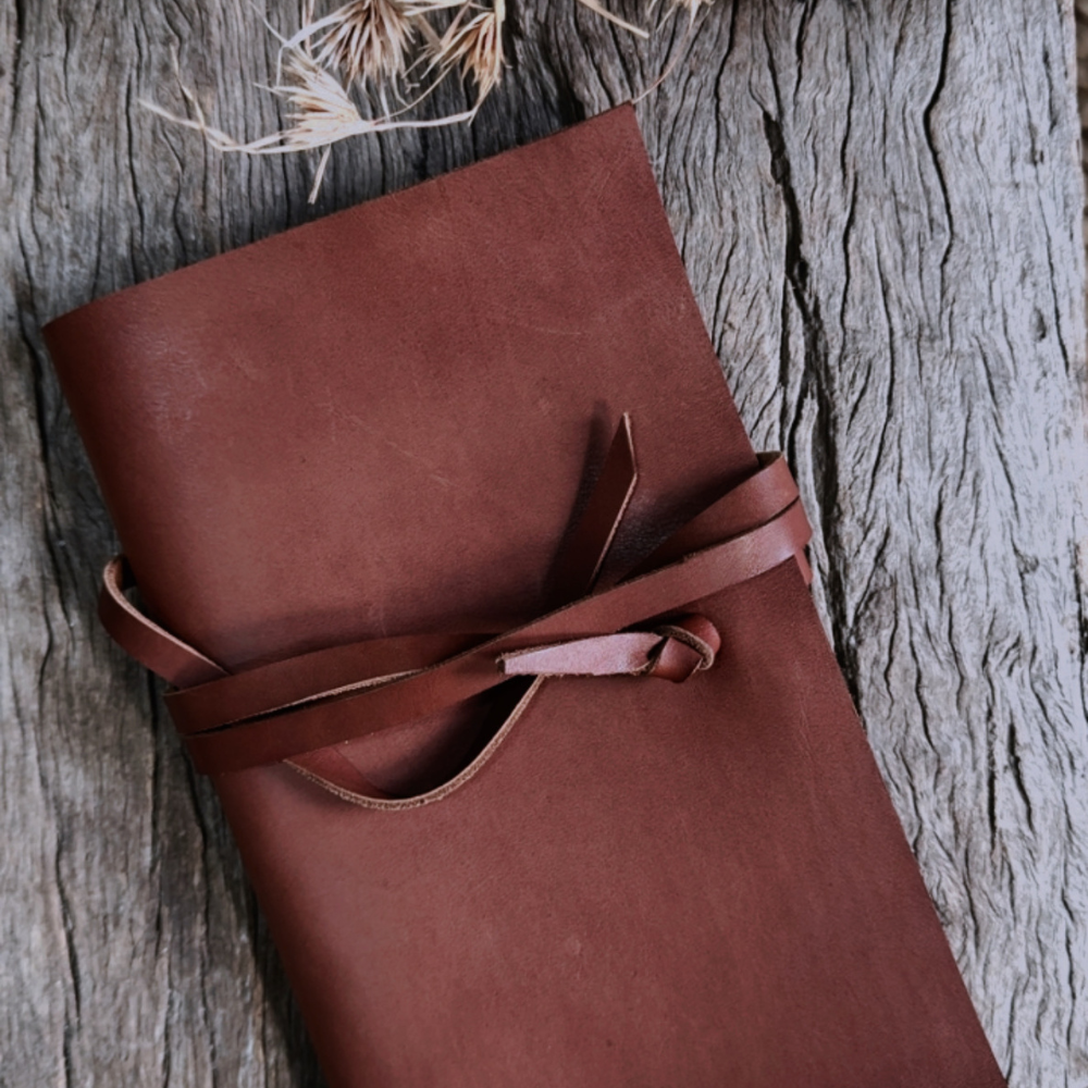 Handmade Leather Journal with Tie