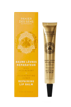 Panier des Sens Honey Lip Balm in boxed 15ml tube, made in France with organic honey and shea butter. Shop at Tomolly.
