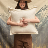 Pony Rider Barebones Linen Cushion Cover - Natural