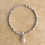 Indigo & Wolfe Silver Jewel Necklace