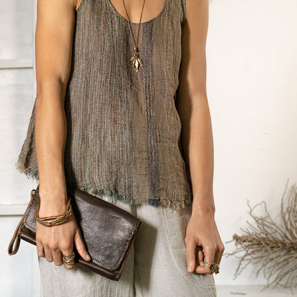 Italian Leather Borsellino Clutch
